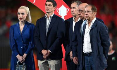 Adriano Galliani-Franco Baresi-Paolo Berlusconi-Luigi Berlusconi-Marta Fascina