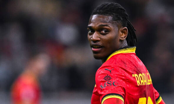 Rafael Leao, con la quarta maglia del Milan, durante la partita di campionato contro la Lazio.