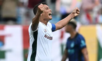 Thiago Silva esulta con la maglia della Fluminense al Mondiale per Club negli Stati Uniti dopo aver eliminato l’Inter