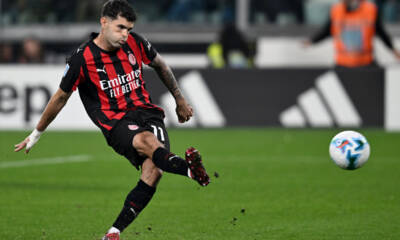 Rigore fallito da Christian Pulisic in Juventus-Milan di Serie A allo Juventus Stadium